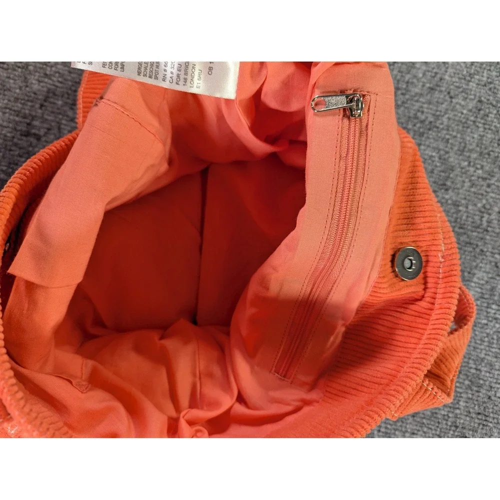 Urban Outfitters Orange Corduroy Tote Bag Cotton Shoulder Bag OB 1377545